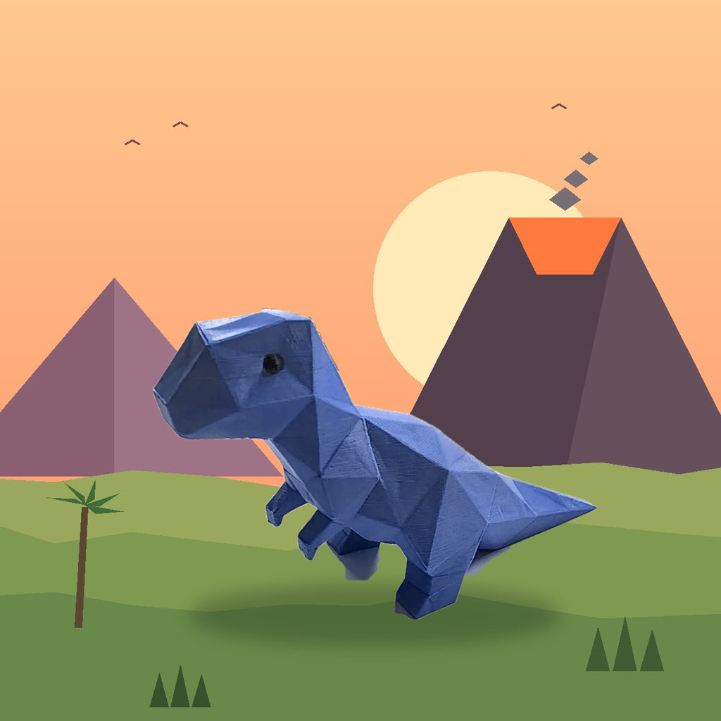 Blue T-Rex 3D printed dinosaur doorstop
