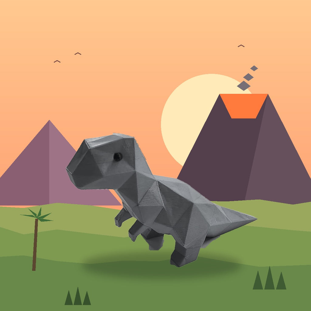 Gray T-Rex 3D printed dinosaur doorstop