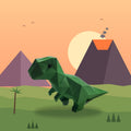 Green T-Rex 3D printed dinosaur doorstop